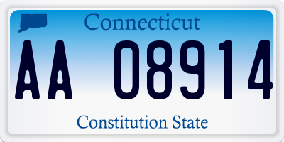 CT license plate AA08914