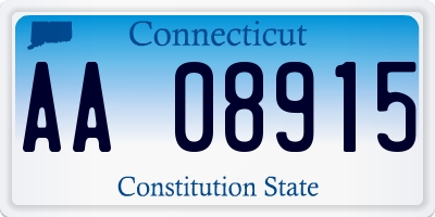 CT license plate AA08915