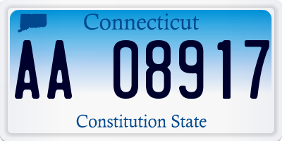 CT license plate AA08917