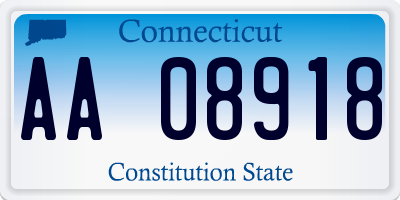 CT license plate AA08918