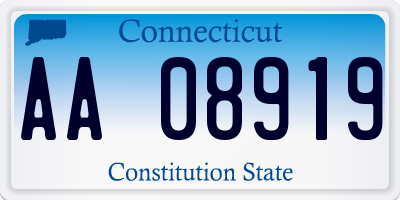 CT license plate AA08919