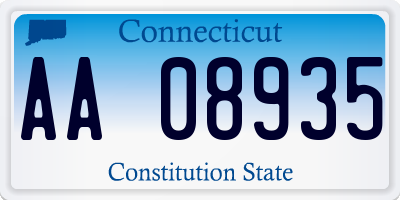 CT license plate AA08935