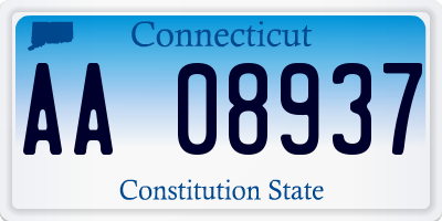 CT license plate AA08937