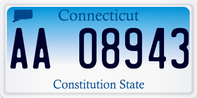 CT license plate AA08943