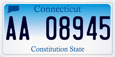 CT license plate AA08945