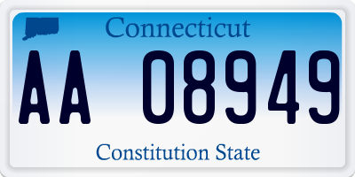 CT license plate AA08949