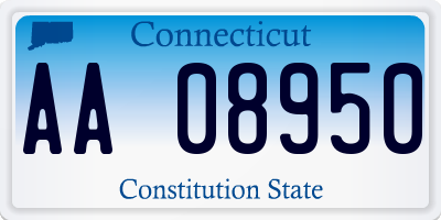 CT license plate AA08950