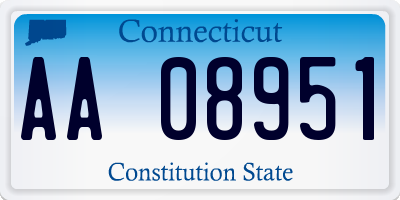 CT license plate AA08951