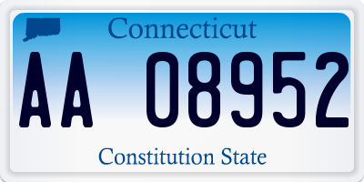 CT license plate AA08952