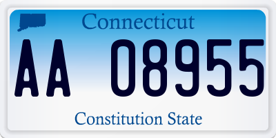 CT license plate AA08955