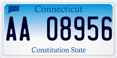 CT license plate AA08956