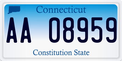 CT license plate AA08959