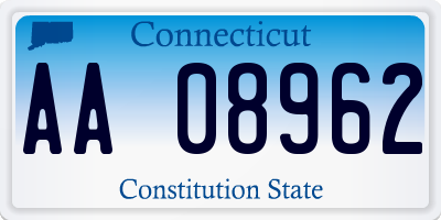 CT license plate AA08962