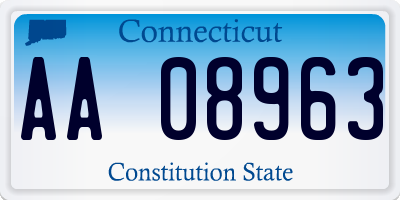 CT license plate AA08963