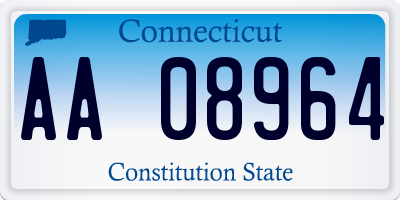 CT license plate AA08964