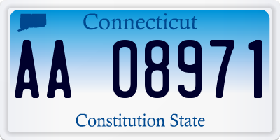 CT license plate AA08971