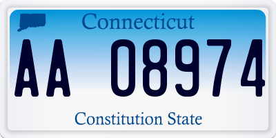 CT license plate AA08974