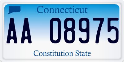 CT license plate AA08975