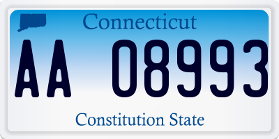 CT license plate AA08993