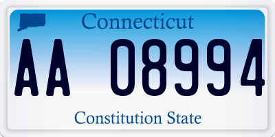 CT license plate AA08994