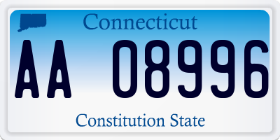 CT license plate AA08996