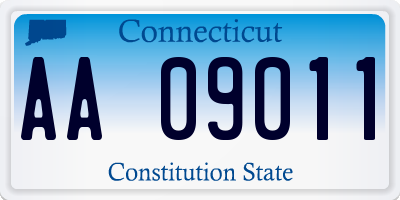 CT license plate AA09011