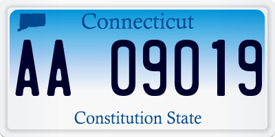 CT license plate AA09019