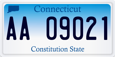 CT license plate AA09021