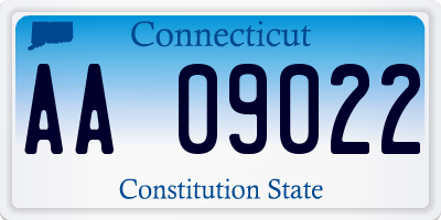 CT license plate AA09022