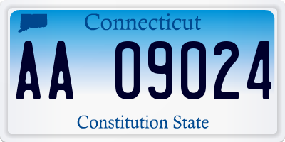 CT license plate AA09024