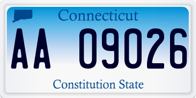 CT license plate AA09026