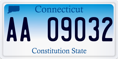 CT license plate AA09032