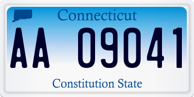 CT license plate AA09041