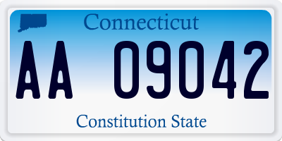 CT license plate AA09042