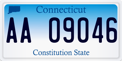 CT license plate AA09046