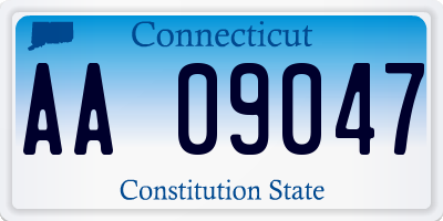 CT license plate AA09047