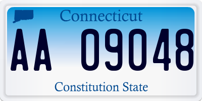 CT license plate AA09048