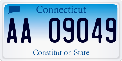 CT license plate AA09049