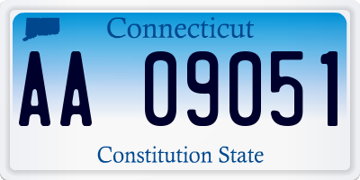 CT license plate AA09051