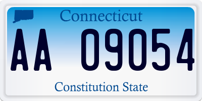 CT license plate AA09054