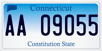 CT license plate AA09055