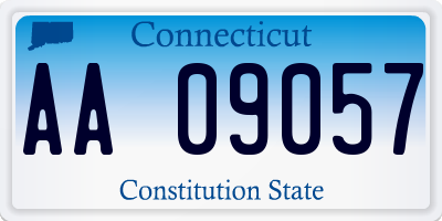 CT license plate AA09057