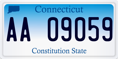 CT license plate AA09059