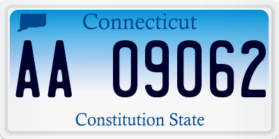 CT license plate AA09062