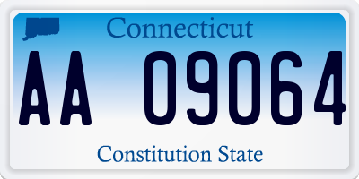 CT license plate AA09064