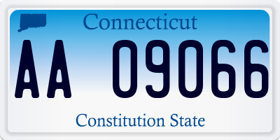 CT license plate AA09066