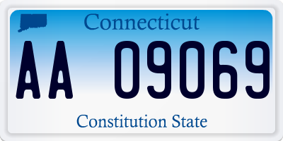 CT license plate AA09069