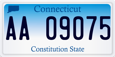 CT license plate AA09075