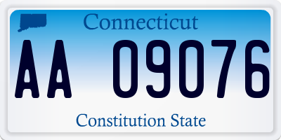 CT license plate AA09076