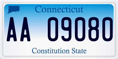 CT license plate AA09080